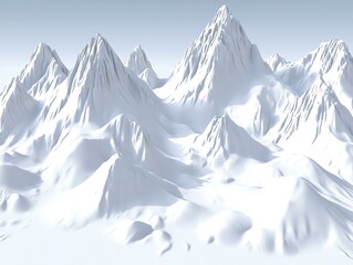 Monochrome Majesty: A Pristine Snowscape of Imposing Mountain Peaks