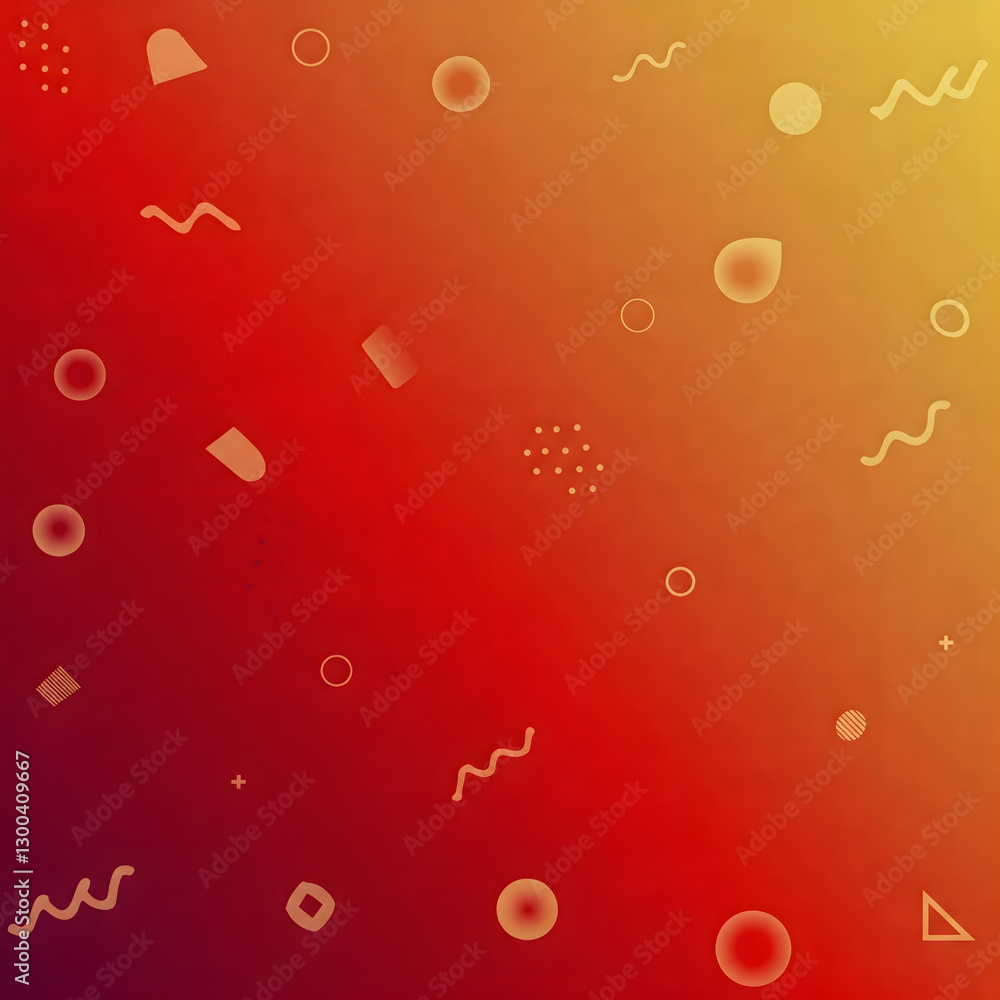 Poster abstract red and gold gradient background with geometric elements and modern design, perfect for dig