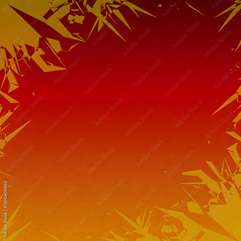 Poster abstract red and gold gradient background with geometric elements and modern design, perfect for dig