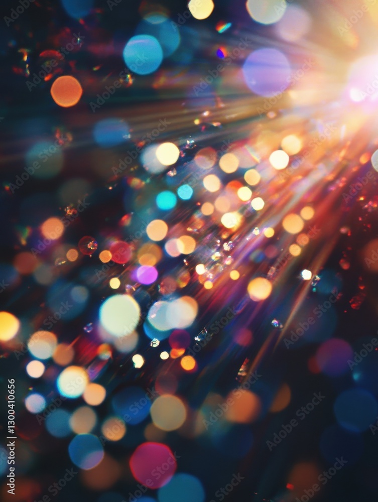 Aufkleber prism light leak texture for photo overlay and effect. lens flare in abstract background. bokeh effe