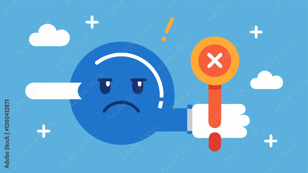 Poster thumbs down meter a large thumbsdown icon serves as a meter with a needle pointing to ‘canceled whil