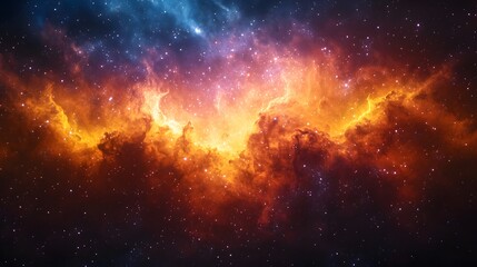 Fototapeta premium Spectacular nebula in the sky with rich colors and stars creating an otherworldly experience and awe-inspiring view