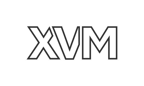 XVM logo design template with strong and modern bold text. Initial based vector logotype featuring simple and minimal typography. Trendy company identity.