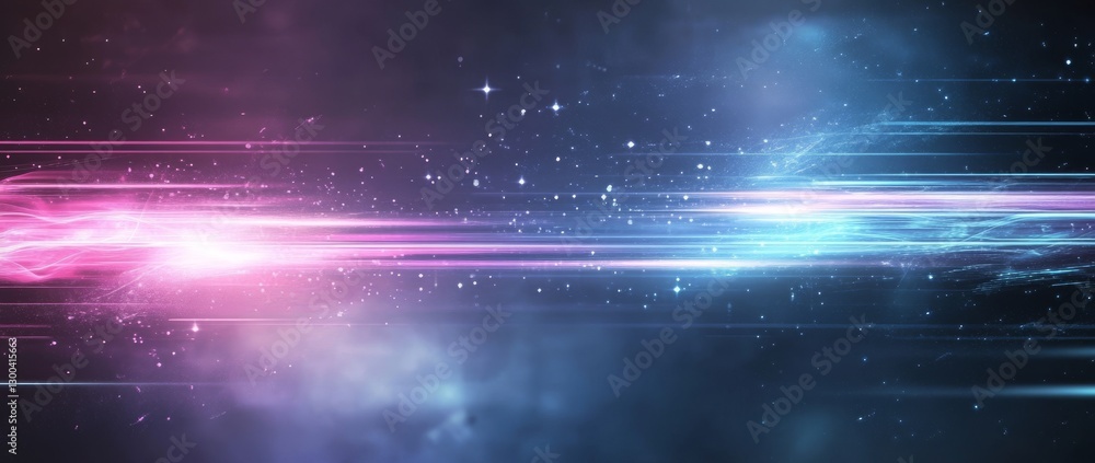 Aufkleber dynamic neon light streaks create an immersive abstract background with vibrant colors and glowing l