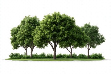 Obraz premium Lush trees on grassy island