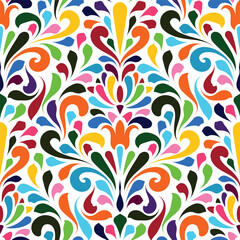 Vector Floral Seamless Floral Composition.
