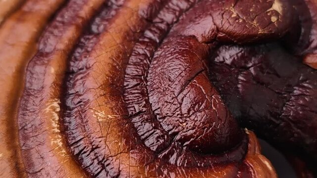 Close-up of dried lingzhi mushrooms