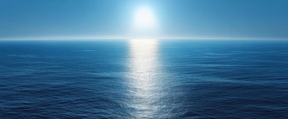 Obraz premium Vast Ocean Surface Under Bright Sunlight