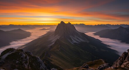 sunrise over the mountains