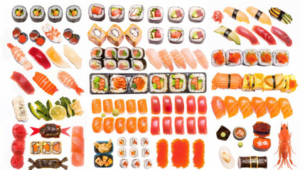 colorful sushi assortment