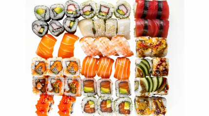 colorful sushi assortment