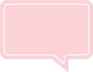 pink outline speech bubble
