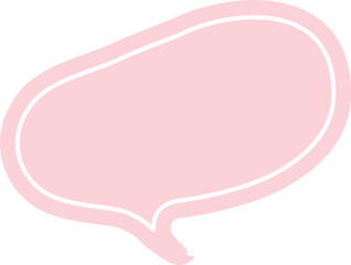 pink outline speech bubble