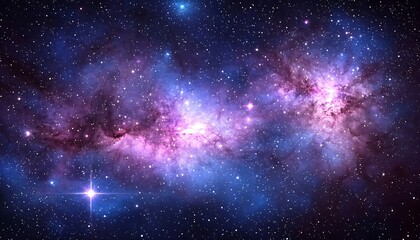 Naklejka premium Nebula Swirl Stellar Dust, Deep Space View