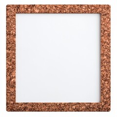 Fototapeta premium Empty Square Frame Crafted from Natural Cork Material for Display