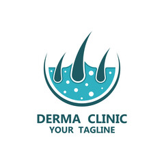 clinic dermatology hair care logo design