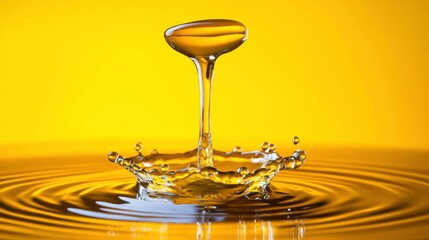 Liquid Droplets Forming Shapes on Smooth Surface