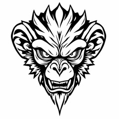 Obraz premium Angry Face Of Monkey Wukong