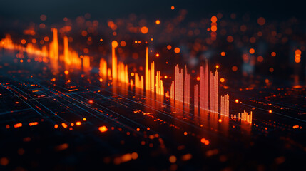 Abstract technology data visualization