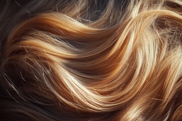 Naklejka premium Close-up shot of a woman's blonde hair, perfect for beauty or lifestyle concepts