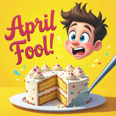 April fools day. April 1st. Fools. Mask of laughter and smiles. Joy and jokes