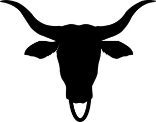 bull head silhouette vector file svg beautiful design