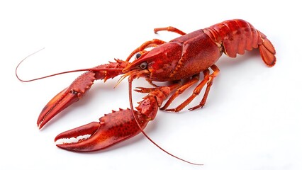 Red Lobster on a White Background