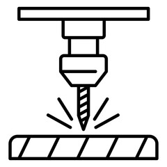 Cnc Machine Outline Icon