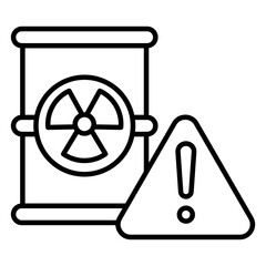 Hazardous Waste Outline Icon