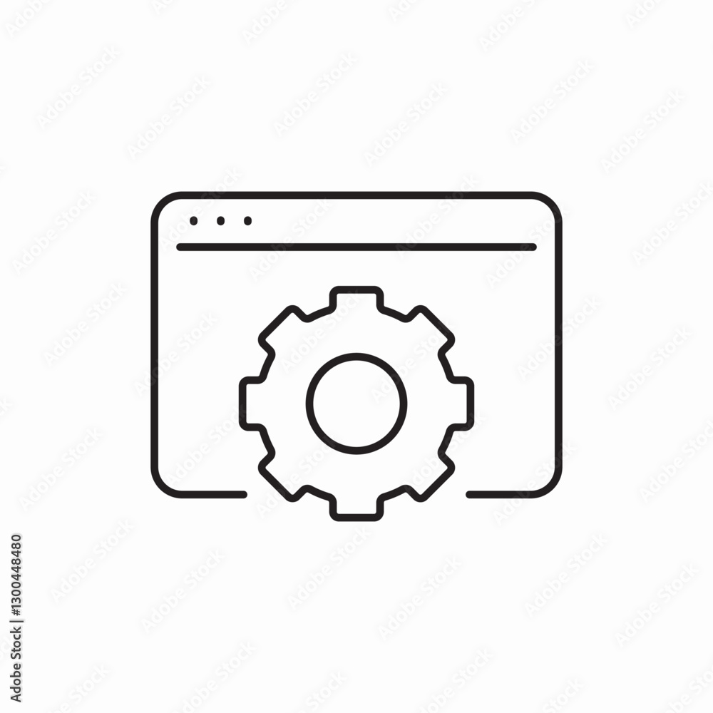Poster website settings configuration icon vector sign