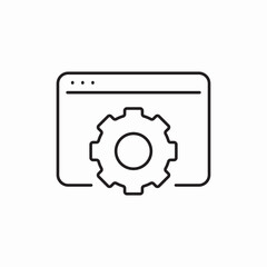 Website settings configuration icon vector sign