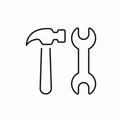 Repair tools maintenance icon vector sign