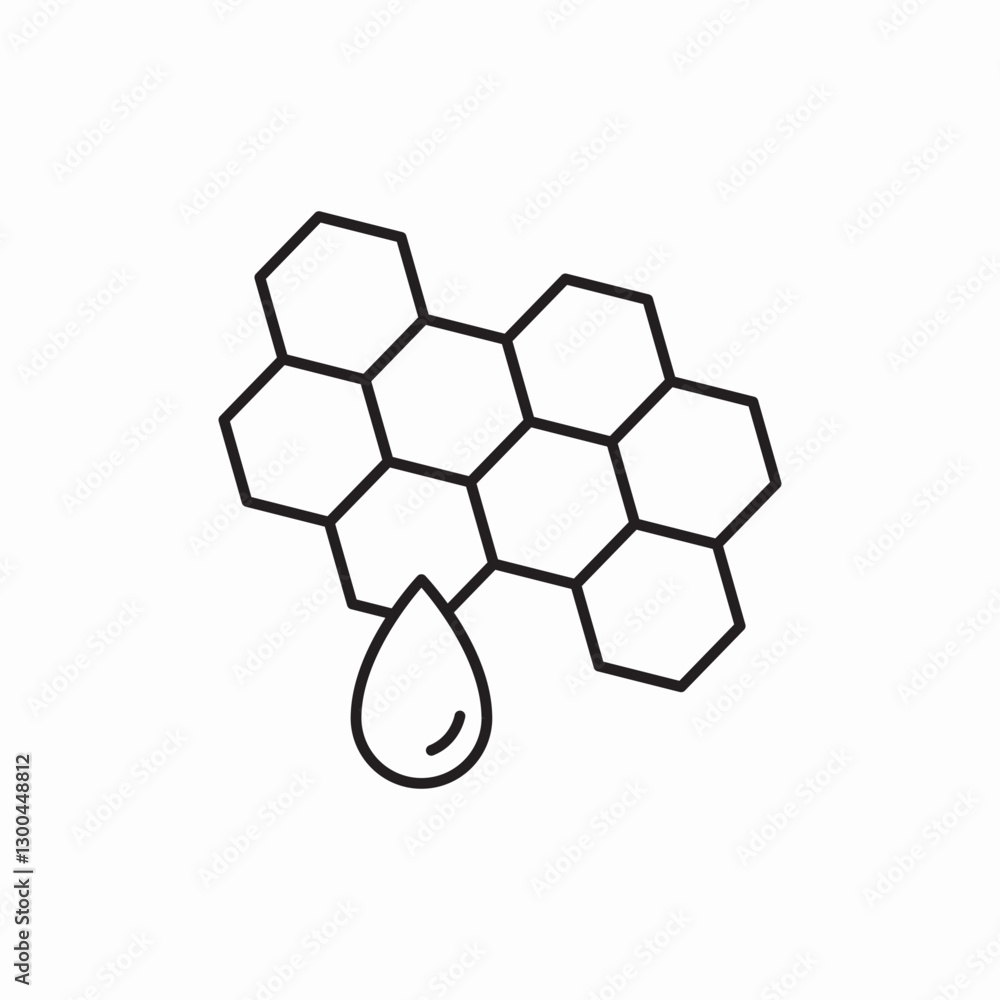 Poster honeycomb hexagon pattern icon vector sign