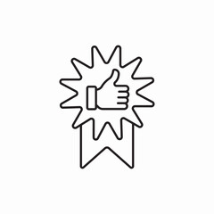 Award badge star icon vector sign