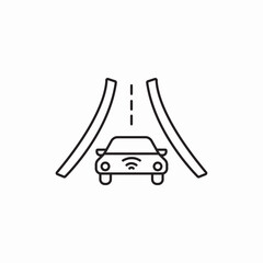 Highway road travel icon vector sign