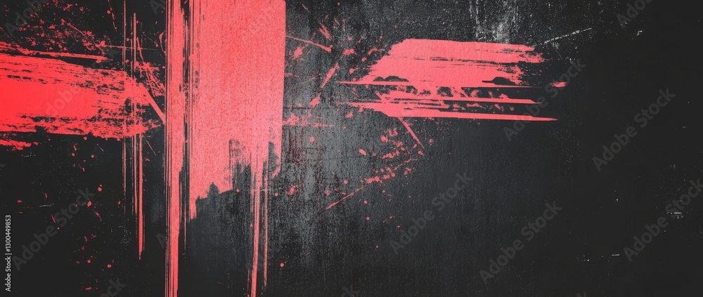 Poster dynamic abstract red and black brush strokes create a modern artistic expression suitable for variou
