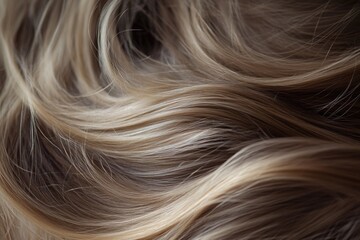 Naklejka premium A detailed view of a woman's blonde hair, perfect for beauty and fashion concepts
