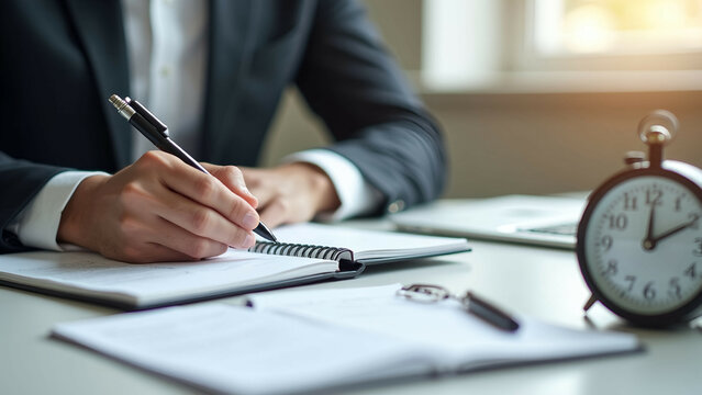 productivity planner goals clock workspace