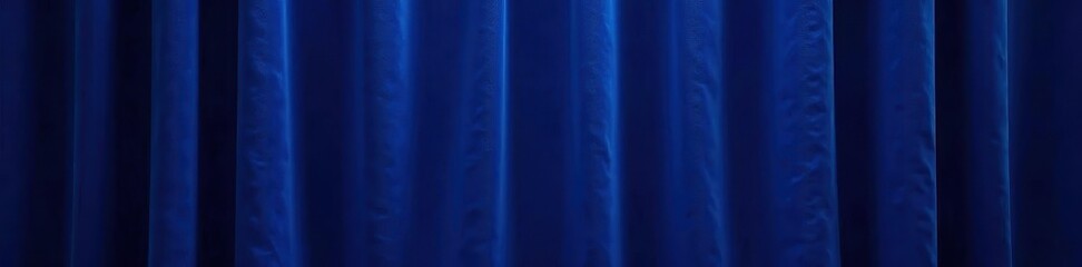 Deep blue velvet theater curtains, rich texture, elegant folds , indigo, curtains