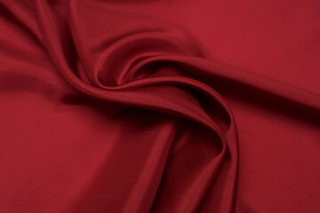 Red satin wavy background/texture