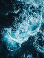 Aerial View of Ocean Voyage, Dramatic Texture Wallpaper