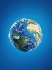 Fototapeta premium The earth with global network connections on blue background