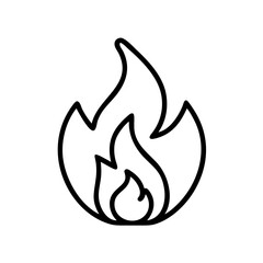 Flame icon illustration on a white background