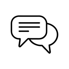 Chat bubble vector icon representing social media communication style