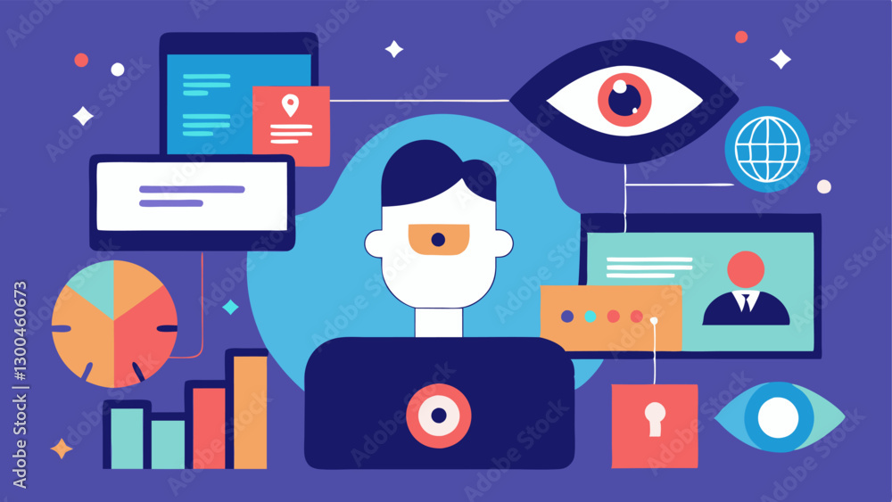 Poster these s capture various aspects of digital privacy concerns and convey the message of surveillance a