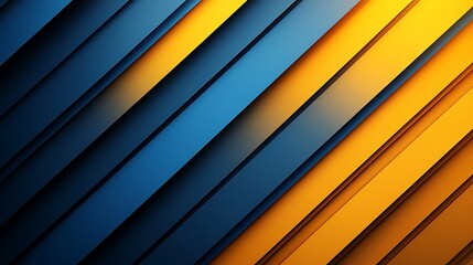 Fototapeta premium Diagonal blue and gold stripes abstract background design for modern projects