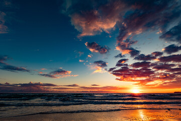 Sunrise over the ocean