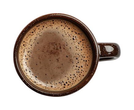 Warm beverage moment with a cozy cup of coffee, perfect for relaxing afternoons or a productive morning routine, cut out
