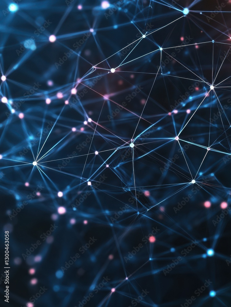 Poster abstract business technology background with interconnected lines and nodes,creating a futuristic di