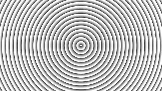 Silver circle radiates hypnotic waves, creating a mesmerizing illusion of depth and motion, blending futuristic elegance with metallic perfection